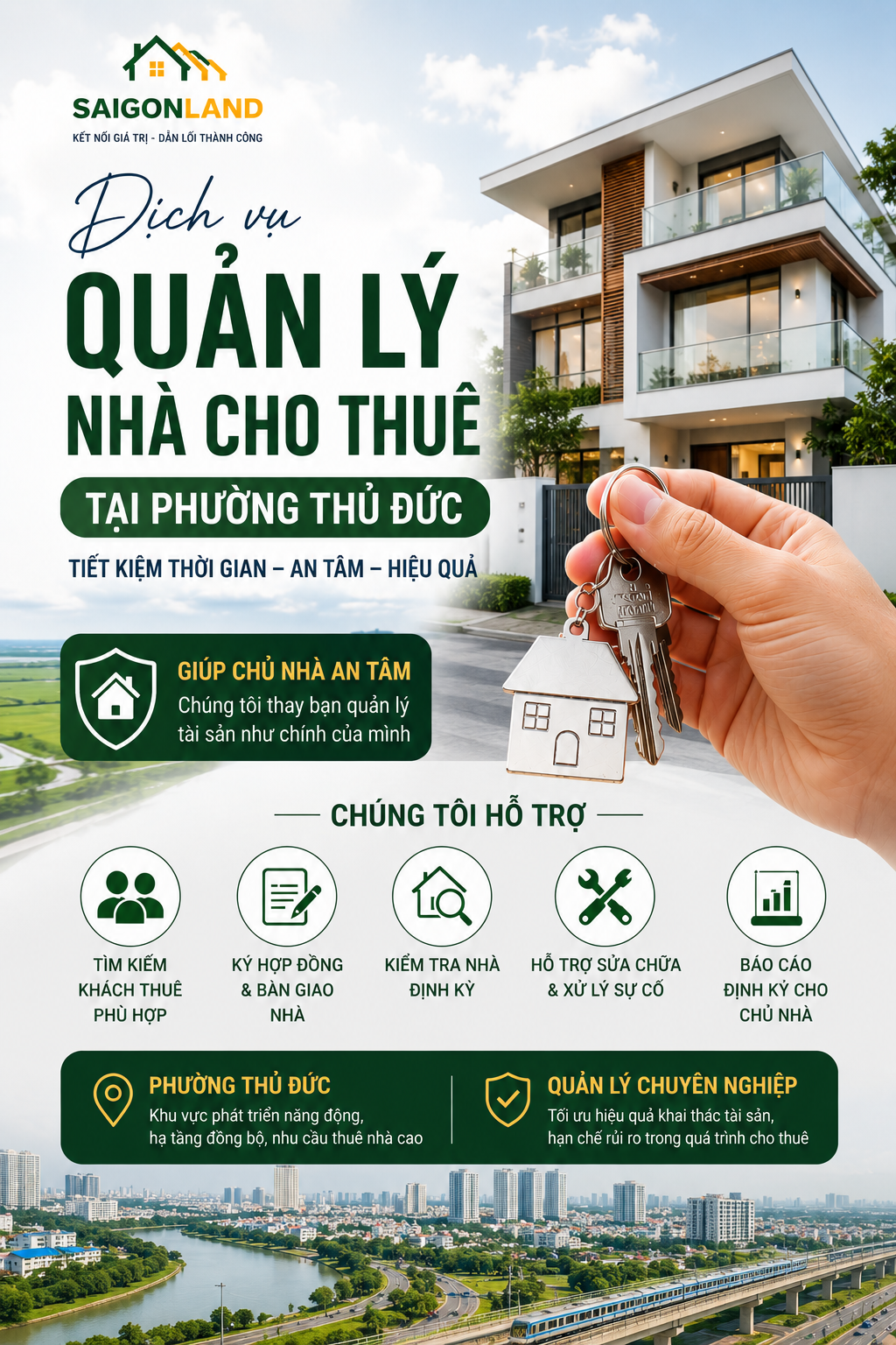 Dịch Vụ Quản Lý Nhà Cho Thuê Tại Phường Thủ Đức TP.HCM
